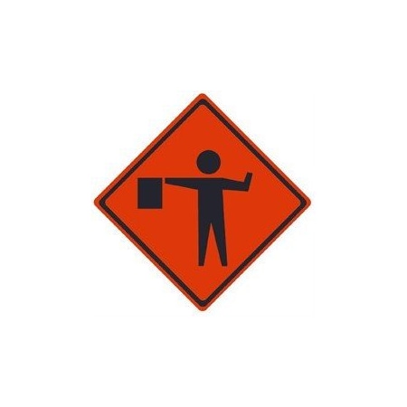 Nmc TRAFFIC, FLAGMAN SYMBOL, 48X48, RUMR4808 RUMR4808